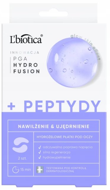 L'biotica Hydro Fusion Hydrożelowe płatki pod oczy z peptydami 2szt