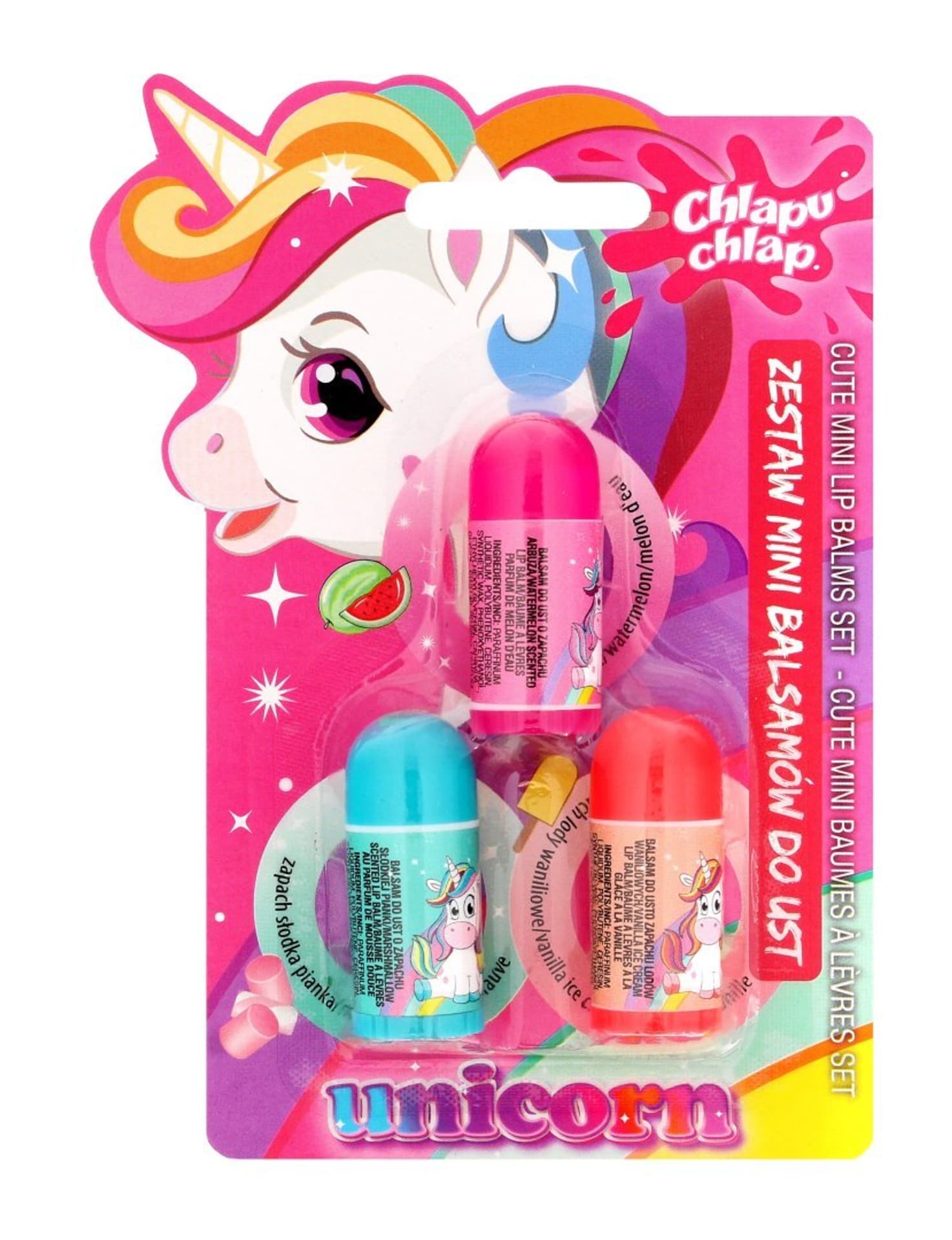 Chlapu Chlap Zestaw 3 Mini Balsamy do ust