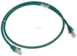 LCS Kabel krosowy kat. 6A U/UTP 1M LS0H zielony Legrand 051874