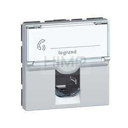Legrand 079474 MOSAIC 2 moduły RJ45 kat. 6A UTP Alu