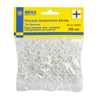 MEGA KRZYŻYKI DYSTANSOWE DO GLAZURY 2MM 61361_KRZYZ_GLAZ_2