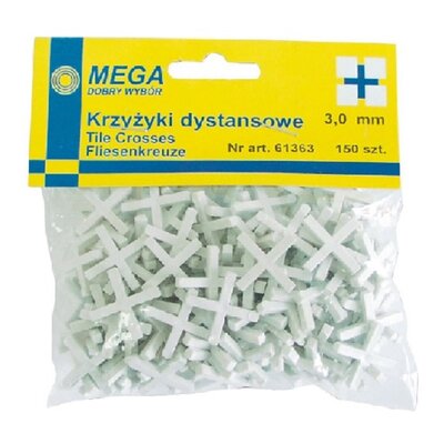 MEGA KRZYŻYKI DYSTANSOWE DO GLAZURY 3MM 61363_KRZYZ_GLAZ_3
