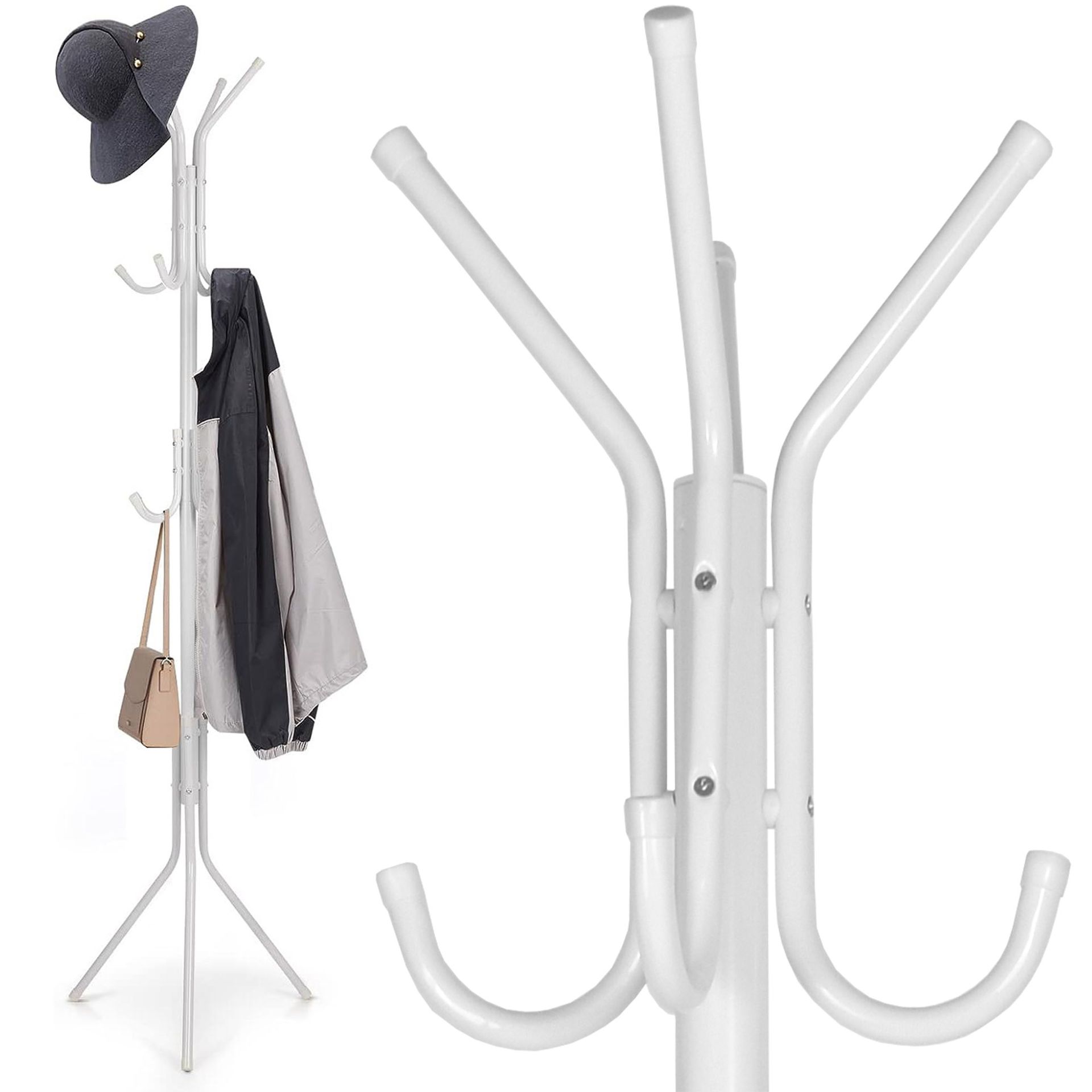 Wieszak stojący na ubrania PABLO biały