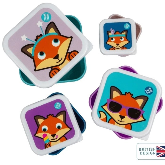 Tum Tum Pojemniki Na Żywność Lis 4 szt