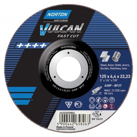 NORTON Tarcza Cięcia Vulcan 230x1,9 Inox 10 Sztuk