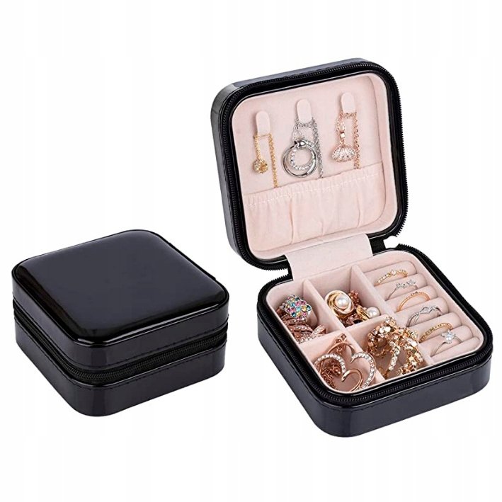 Lilienne Podróżna mała szkatułka na biżuterię czarna ORGBIZSP01157-1