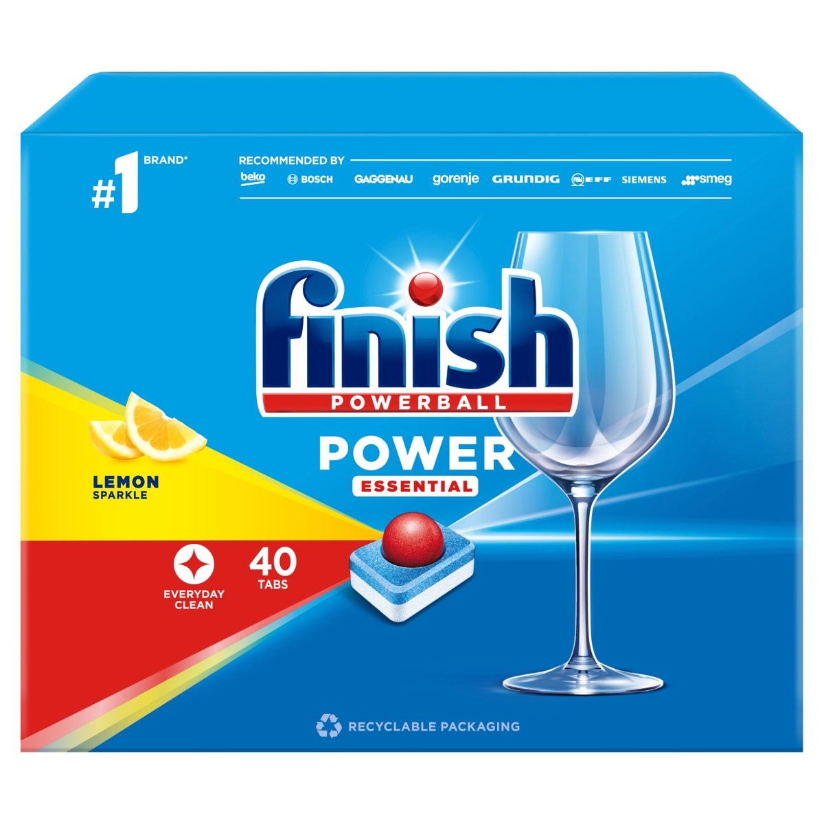 Finish Power Essential Lemon Tabletki do zmywarki 40 sztuk