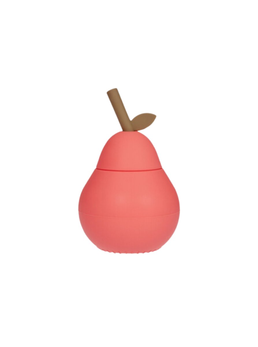 Kubek Ze Słomką Pear Cup Cherry Red Oyoy