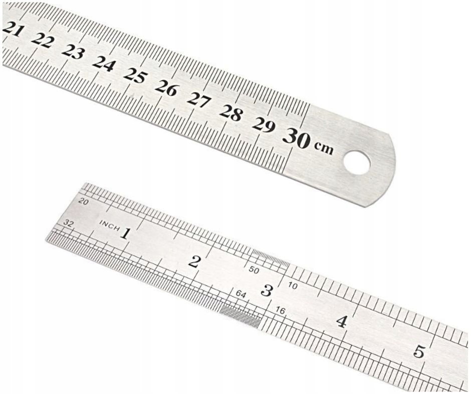 Linijka Nierdzewna Liniał Przymiar Liniowy 30 cm