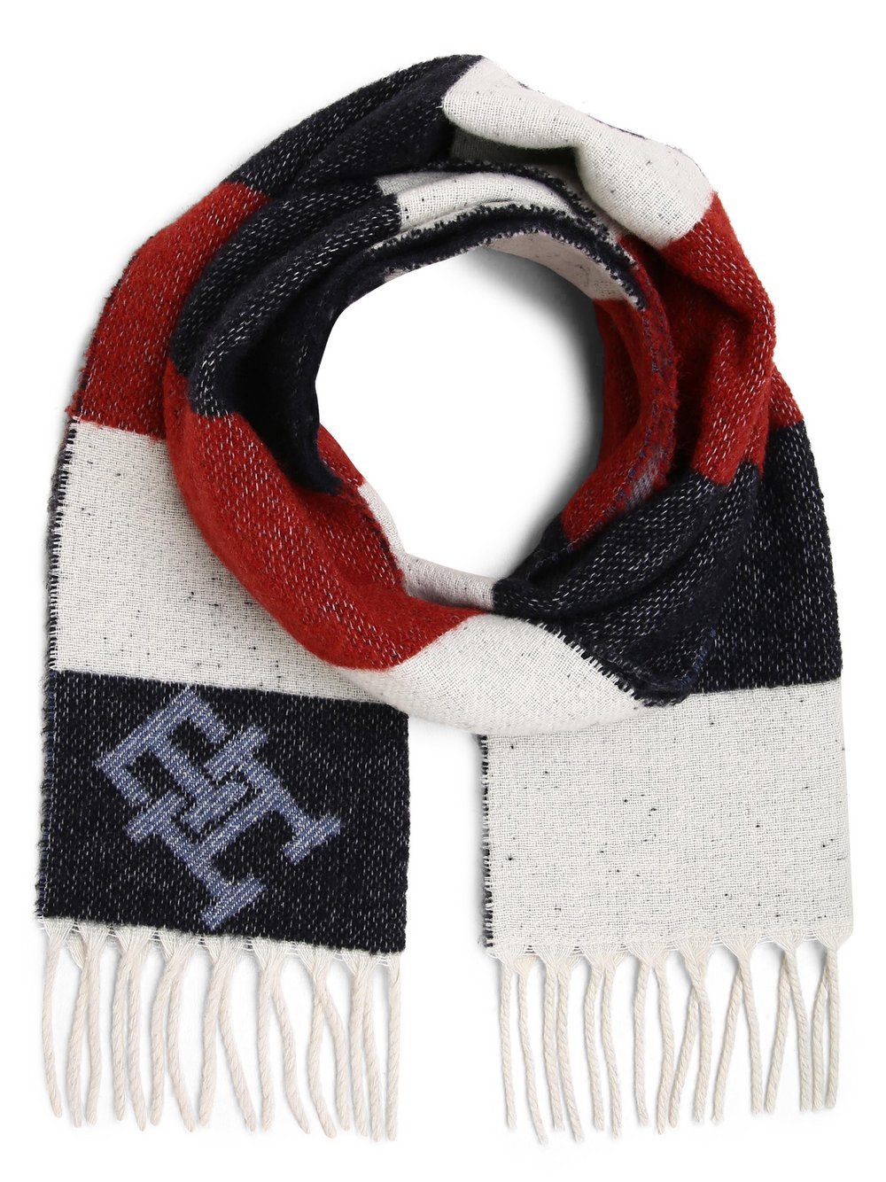 Tommy Hilfiger - Szalik damski, niebieski|czerwony|wielokolorowy