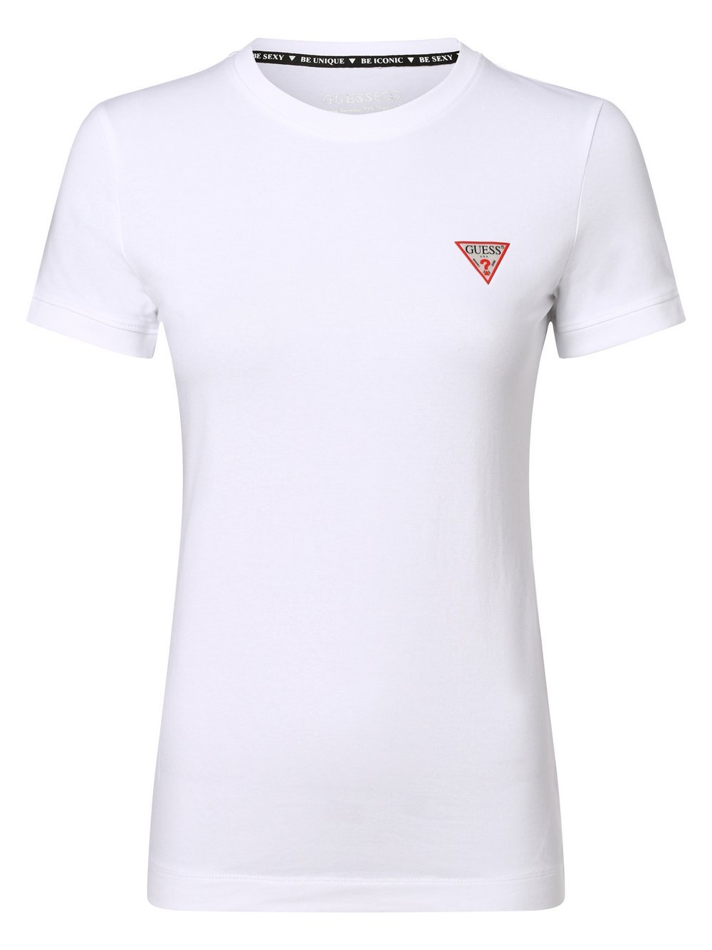 GUESS - T-shirt damski, biały
