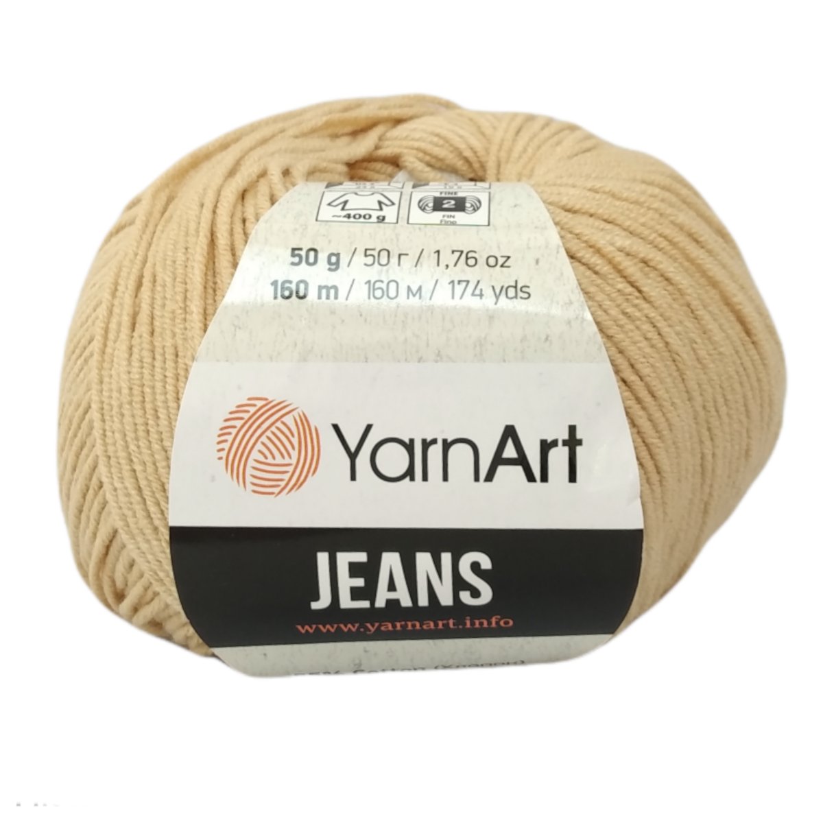 Włóczka YarnArt Jeans- 07- piaskowy