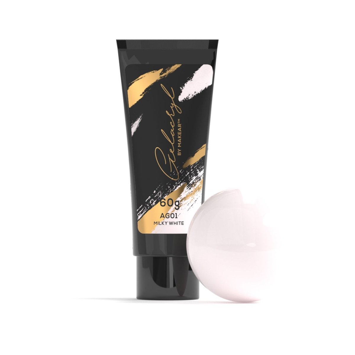 Makear, Akrylożel AG01 Milky White Gelacryl, 60g