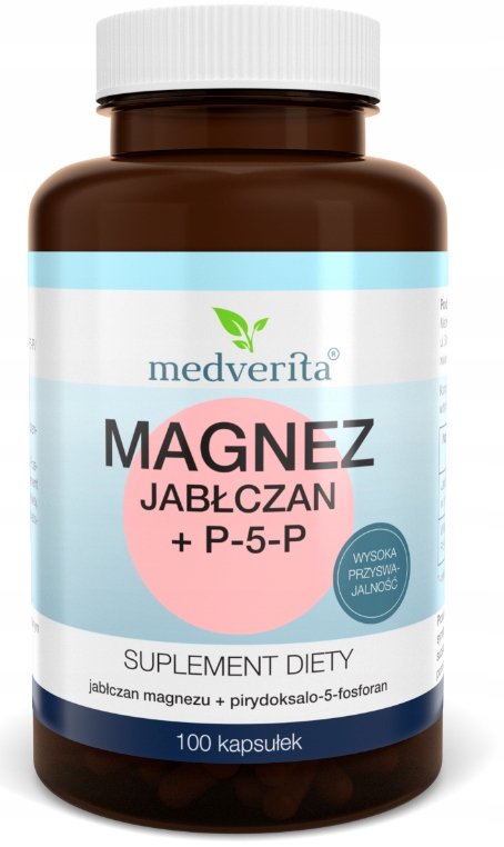 Medverita Magnez jabłczan + P-5-P 100 kapsułek