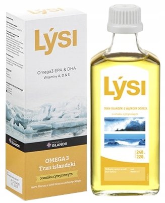 LYSI Tran islandzki Cytrynowy, 240ml