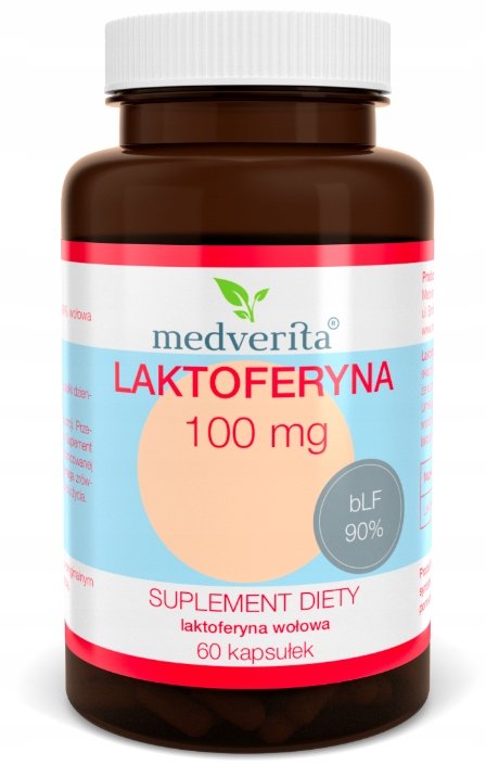 Medverita, Laktoferyna wołowa 100 mg, 60 kaps.