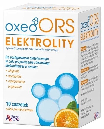 Avec Pharma SP. Z O.O. OxeoORS elektrolity smak pomarańczowy 10 saszetek 3176041