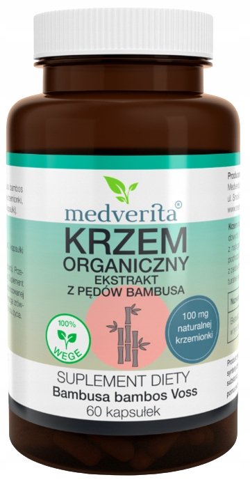 Medverita, Krzem organiczny 100 mg z bambusa, 60 kap.
