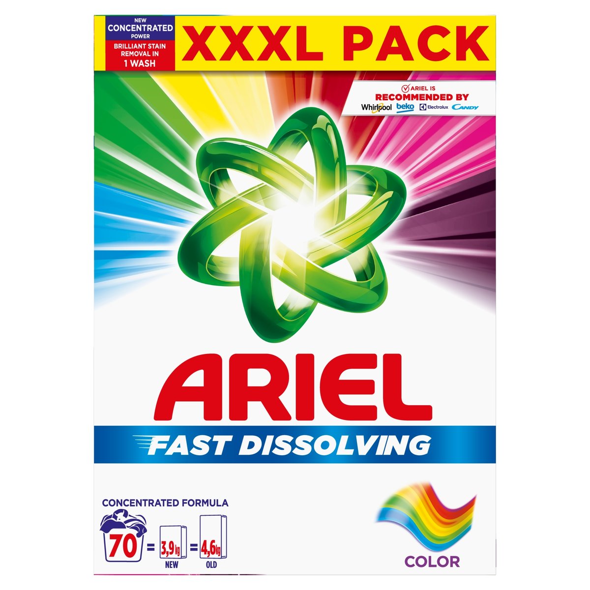 Proszek Do Prania Ariel Fast Dissolving 70 Prań 3,8 Kg