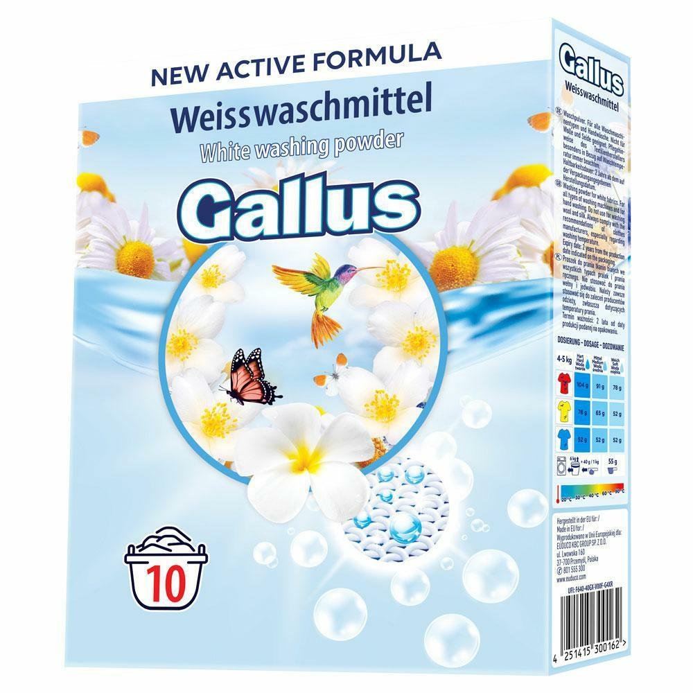 BioLife Gallus Proszek Do Prania White Biel 650g 10 prań