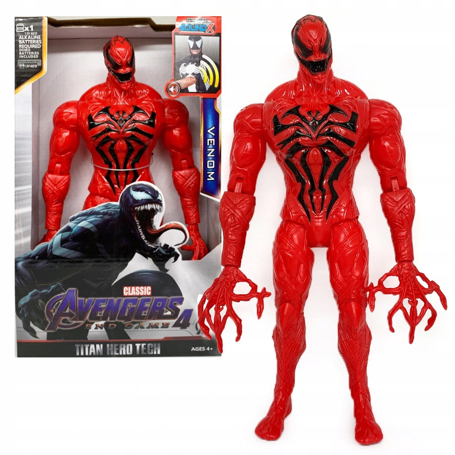Duża Ruchoma  Figurka Red Carnage Venom Dźwięk