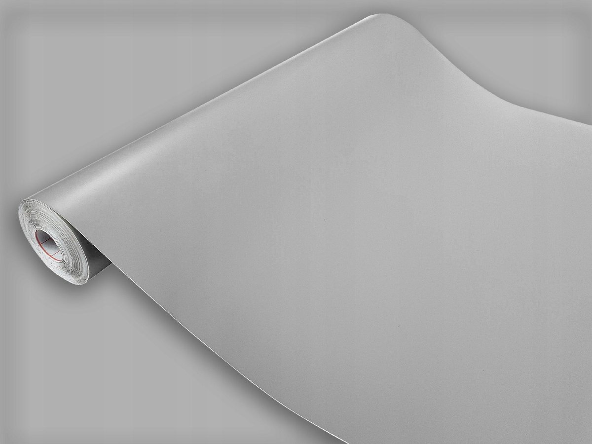 Okleina Meblowa Samoprzylepna Szara Matowa Na Meble Regał Szafkę 45X1500