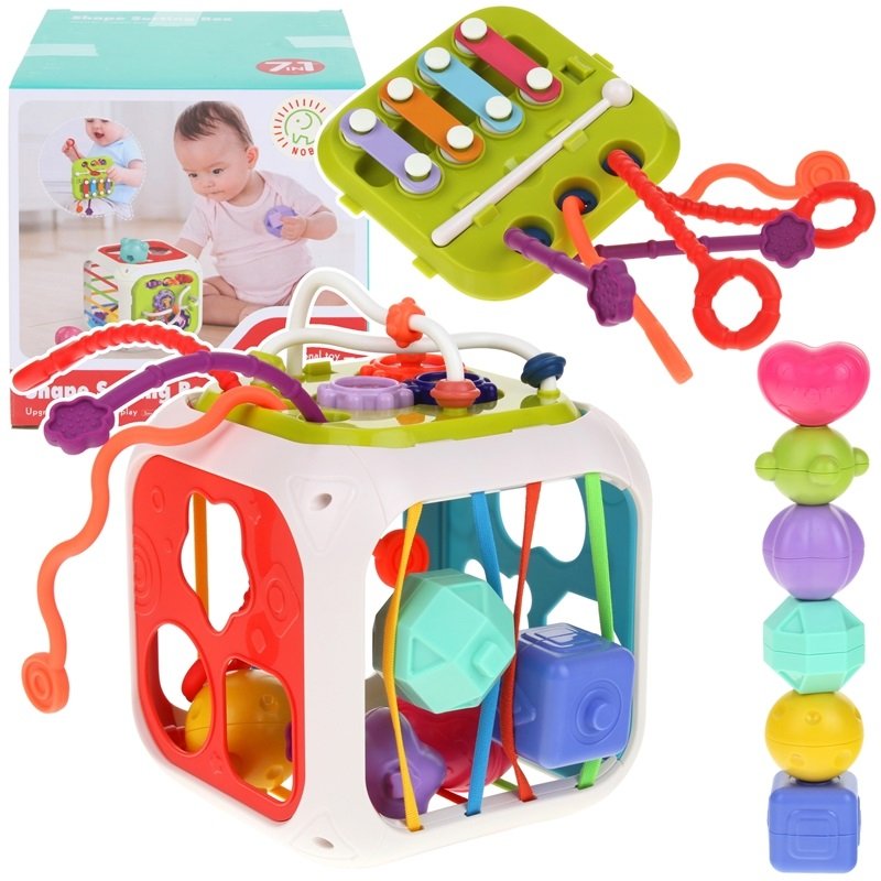 Nobo Kids, Edukacyjna Kostka Sensoryczna Sorter Klocki 7W1