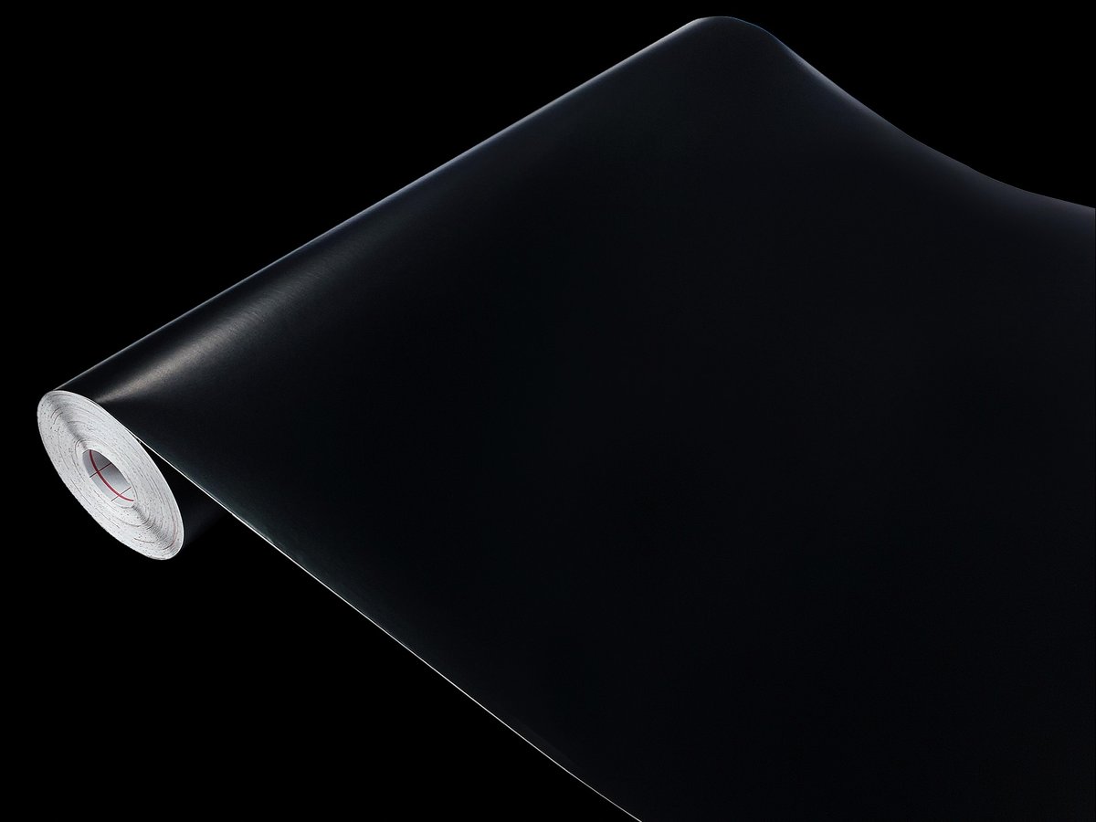 Samoprzylepna Czarna Matowa Okleina Meblowa Na Meble Regał Szafę 90X210