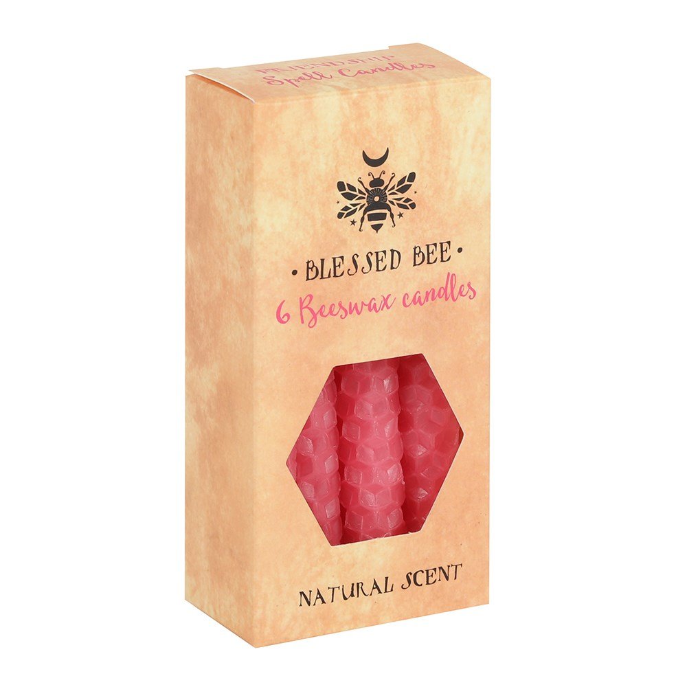 Zestaw 6 Świec Z Wosku Pszczelego Beeswax W Kolorze Różowym