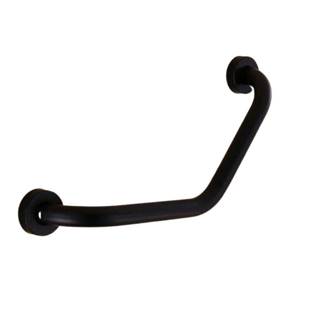 Poręcz Uchwyt Łazienkowy Wannowa Pod Prysznic Czarny Skrzywiony