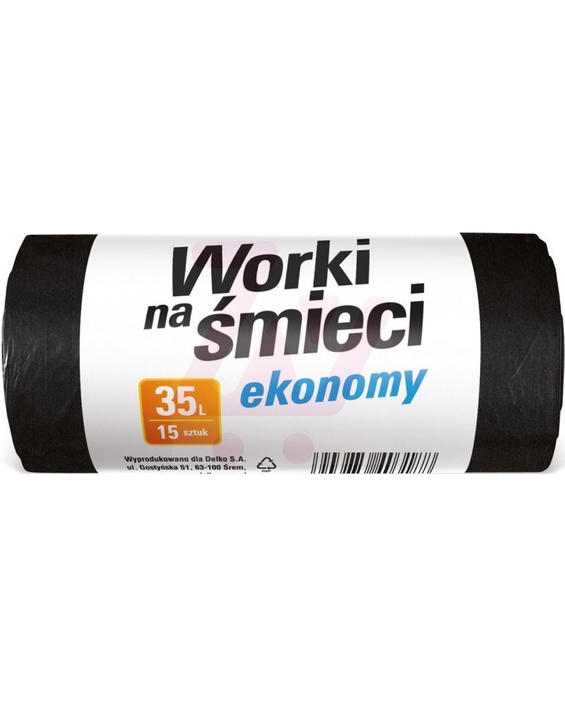 Oskar Delko worki na śmieci Economy 35L 15szt  54878