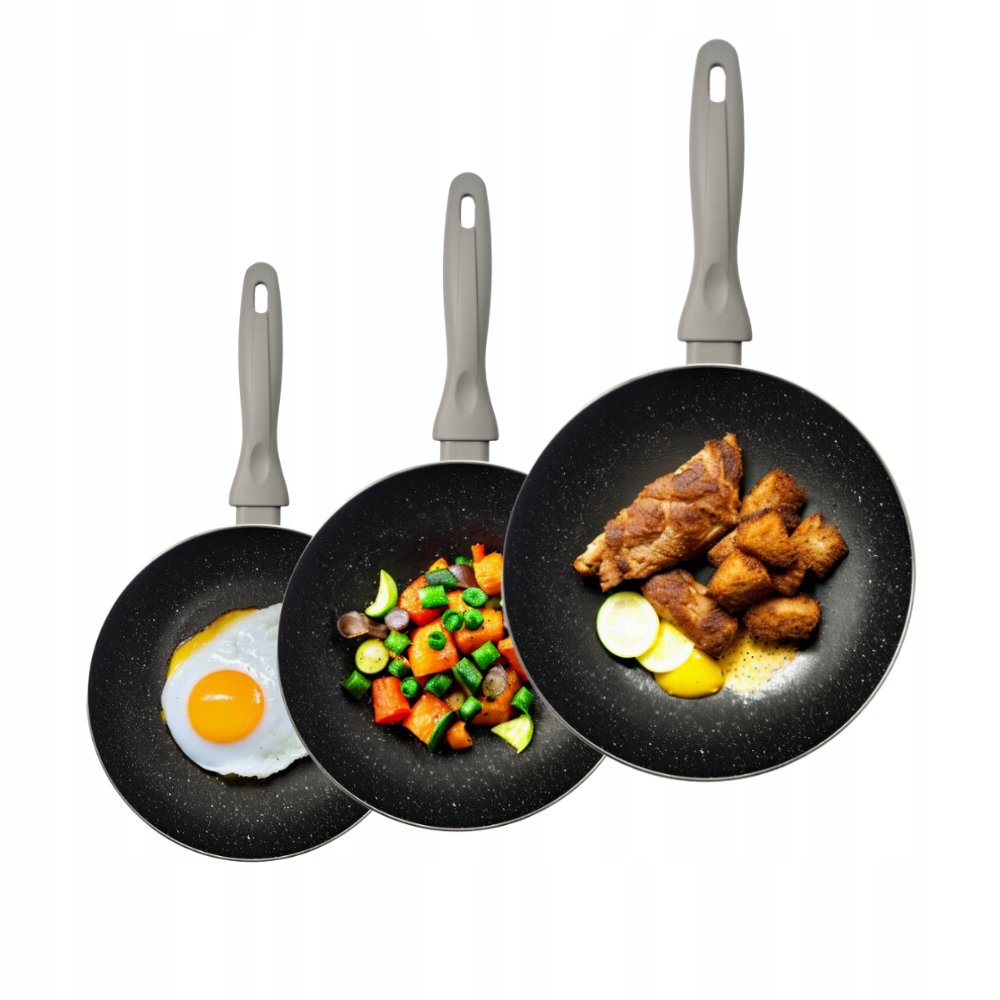 Zestaw Komplet Patelni 18/20/24 Cm Non-Stick 3El