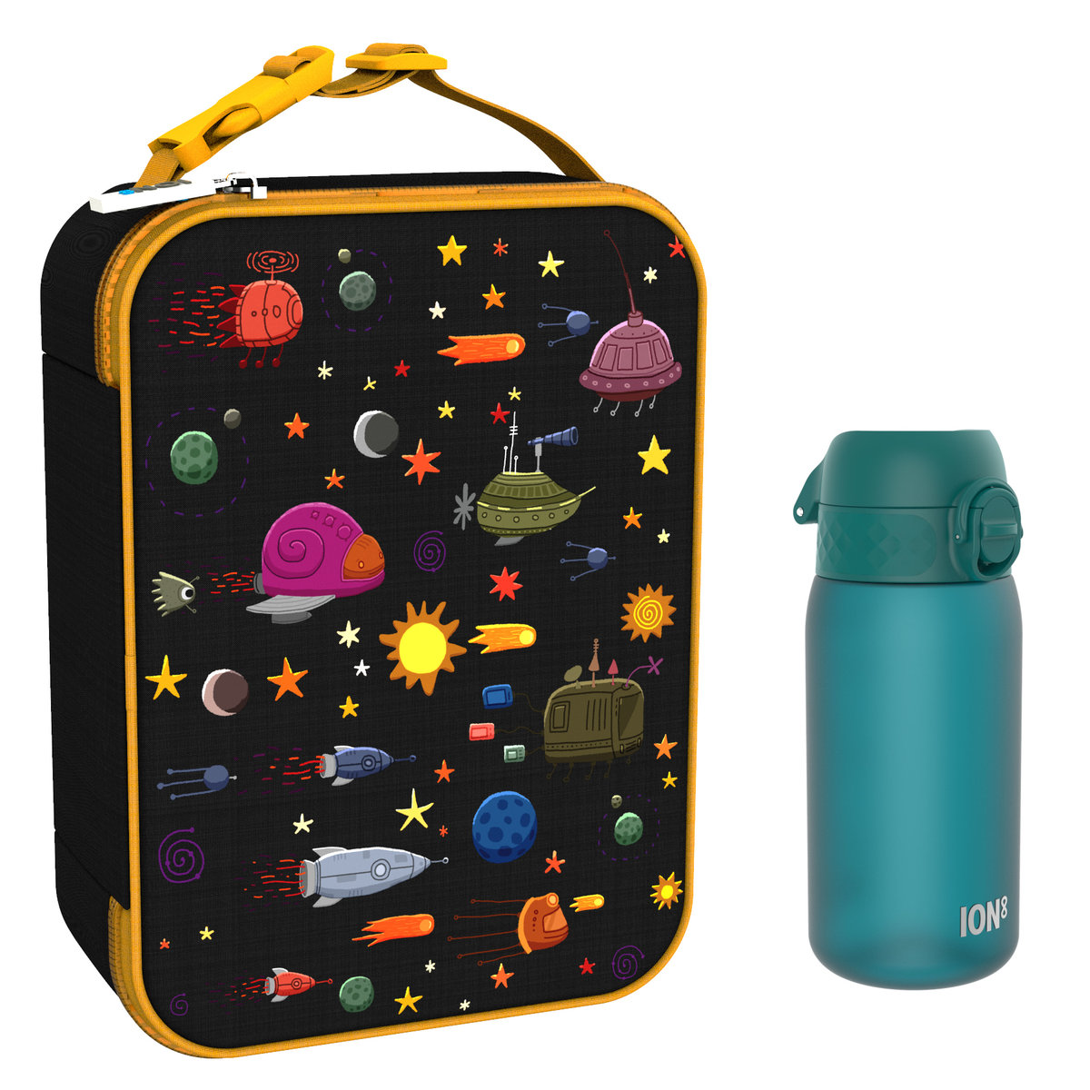 Zestaw Śniadaniowy Do Przedszkola Ion8 Space 15: Lunchbag I8Lbkspace I Butelka Ion8 I8Rf350Aqu