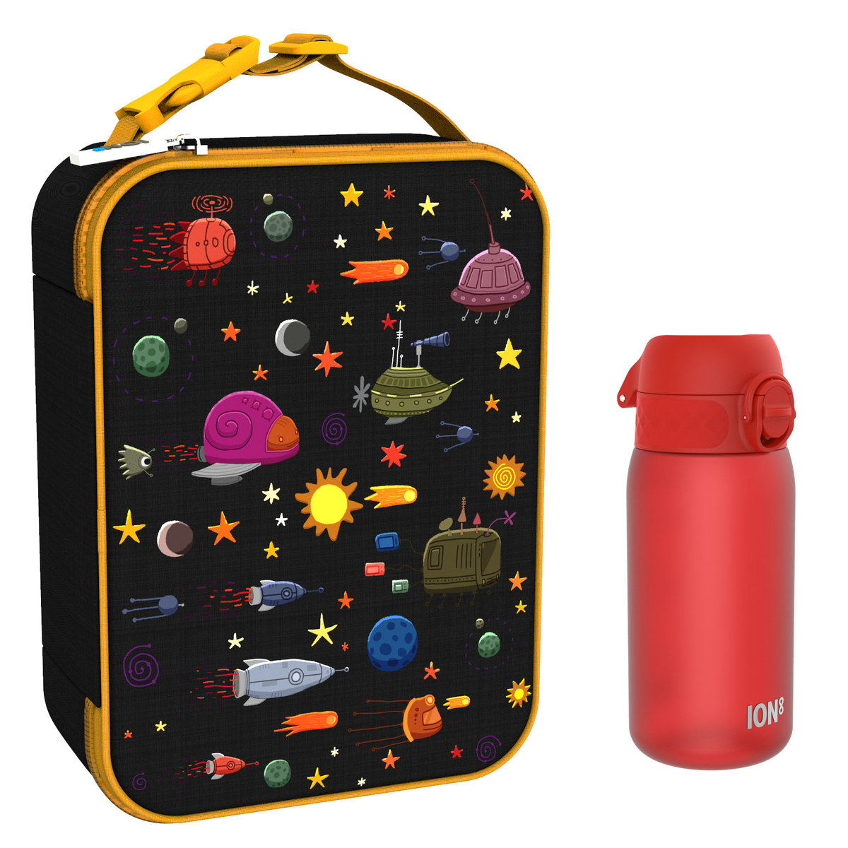 Zestaw Śniadaniowy Do Przedszkola Ion8 Space 16: Lunchbag I8Lbkspace I Butelka Ion8 I8Rf350Red