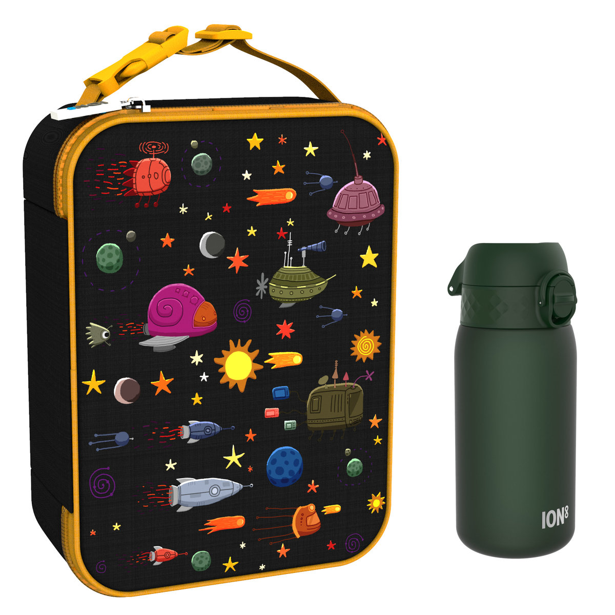 Zestaw Śniadaniowy Do Przedszkola Ion8 Space 14: Lunchbag I8Lbkspace I Butelka Ion8 I8Rf350Dgre