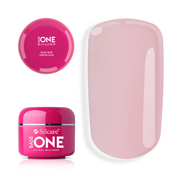 Base One Cover Medium, maskujący żel UV do paznokci, 50 g