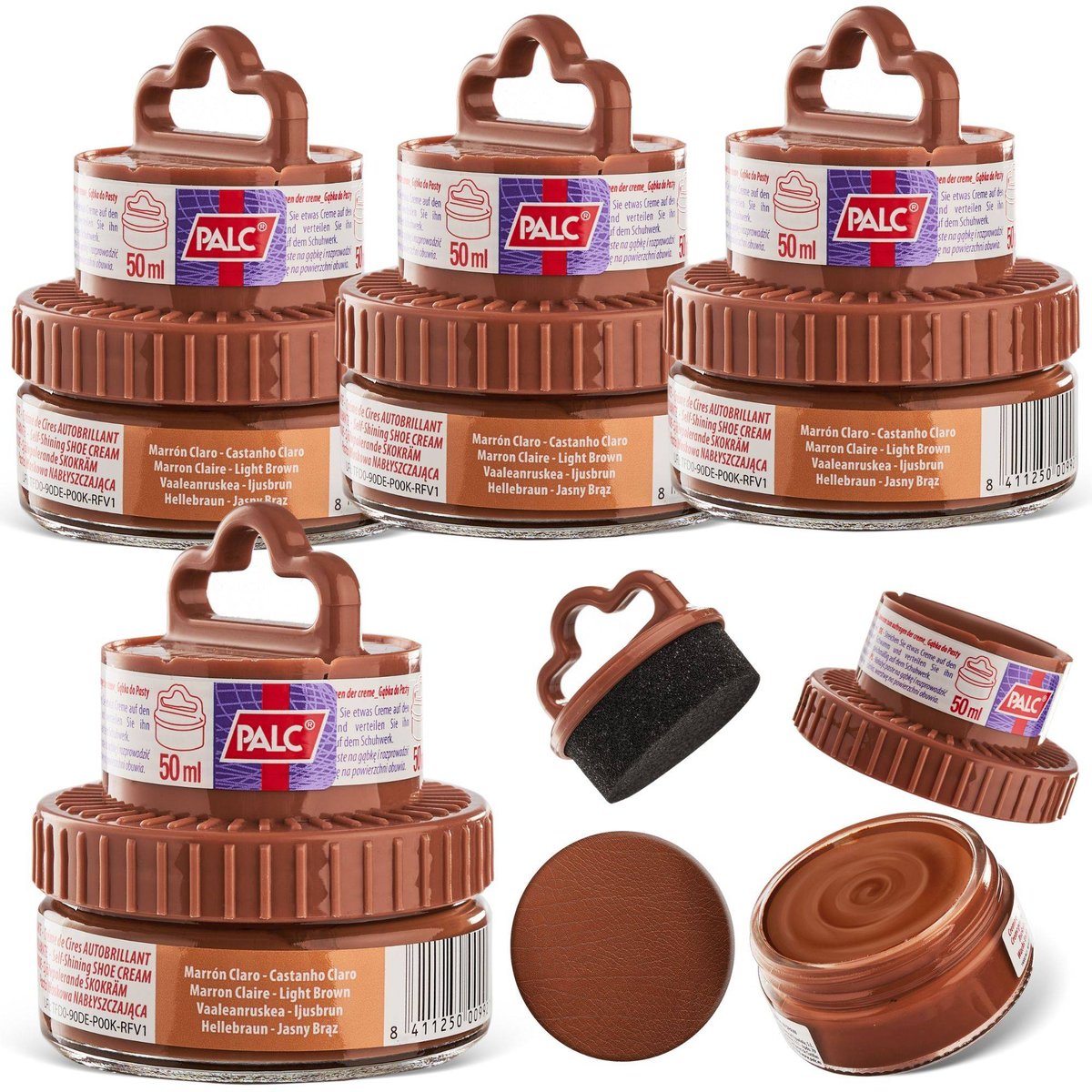 4x PALC PASTA W KREMIE 2W1 Z APLIKATOREM 50ML JASNY BRĄZ