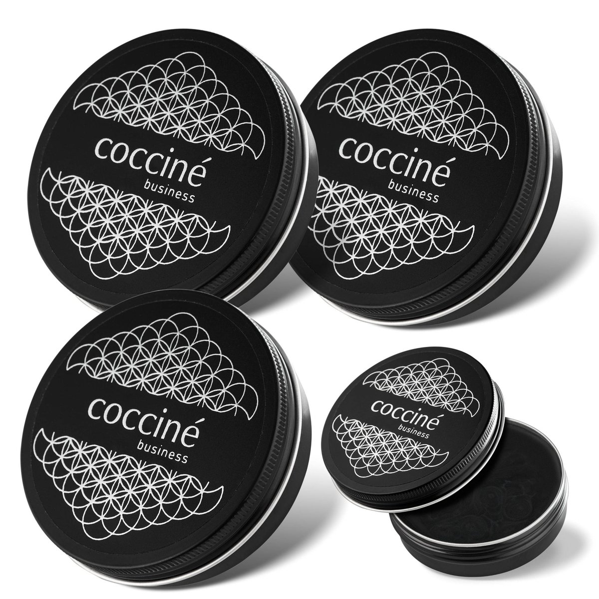 3x COCCINE BUSINESS SHOE WAX BLACK 100 ml