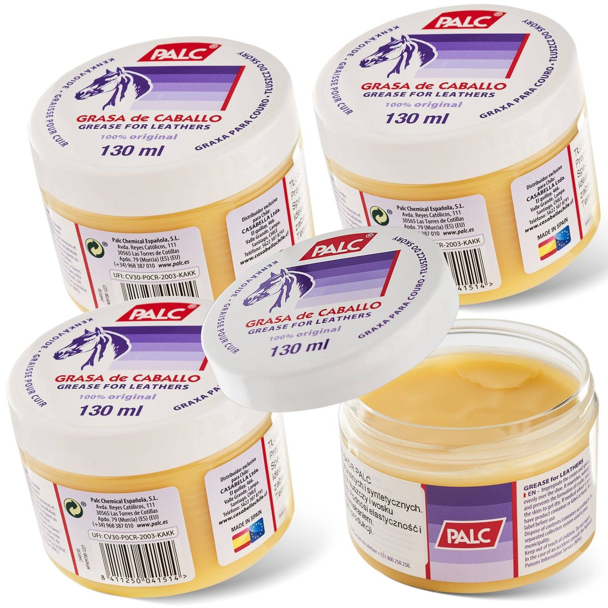 4x PALC TŁUSZCZ Z WOSKIEM 130ML BEZBARWNY