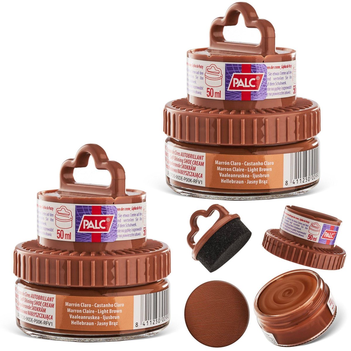 2x PALC PASTA W KREMIE 2W1 Z APLIKATOREM 50ML JASNY BRĄZ