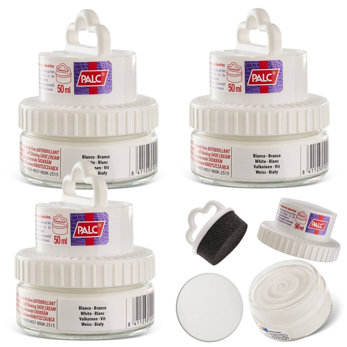 3x PALC PASTA W KREMIE 2W1 Z APLIKATOREM 50ML BIAŁY