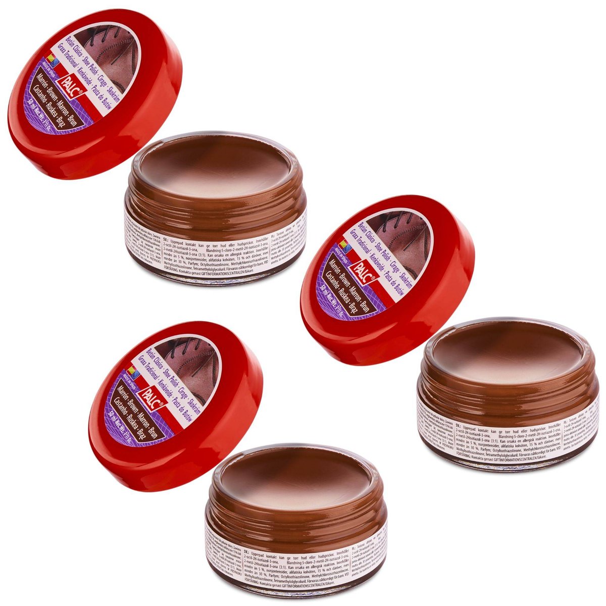 3x PALC KLASYCZNA PASTA PUSZKA SZKŁO 50ML ŚR. BRĄZ