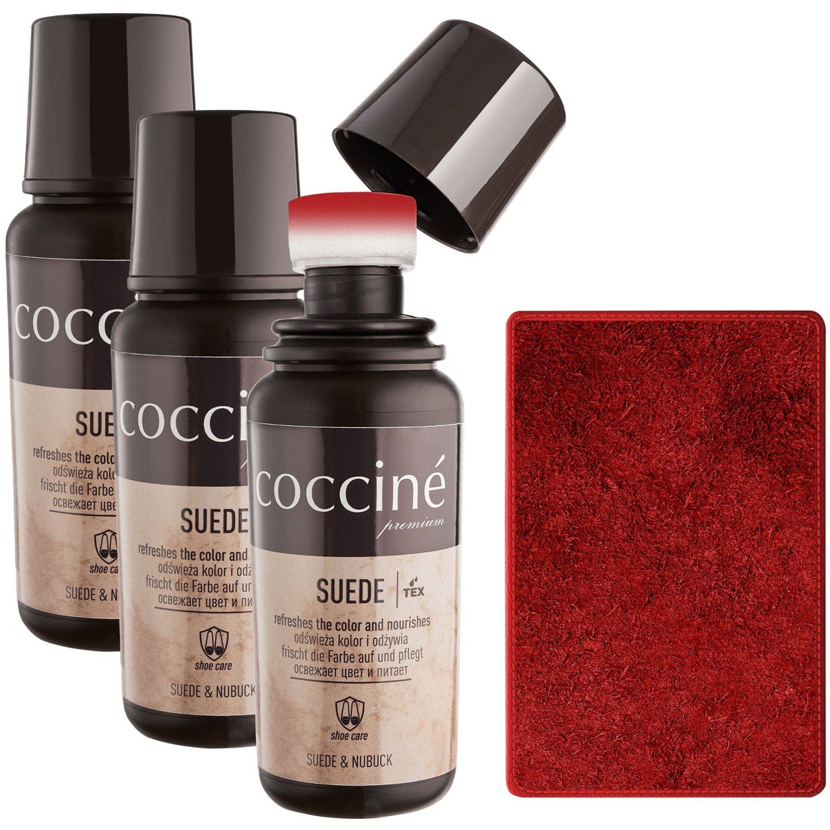 3x COCCINE SUEDE RENOWATOR CZERWONY (26) 75ML