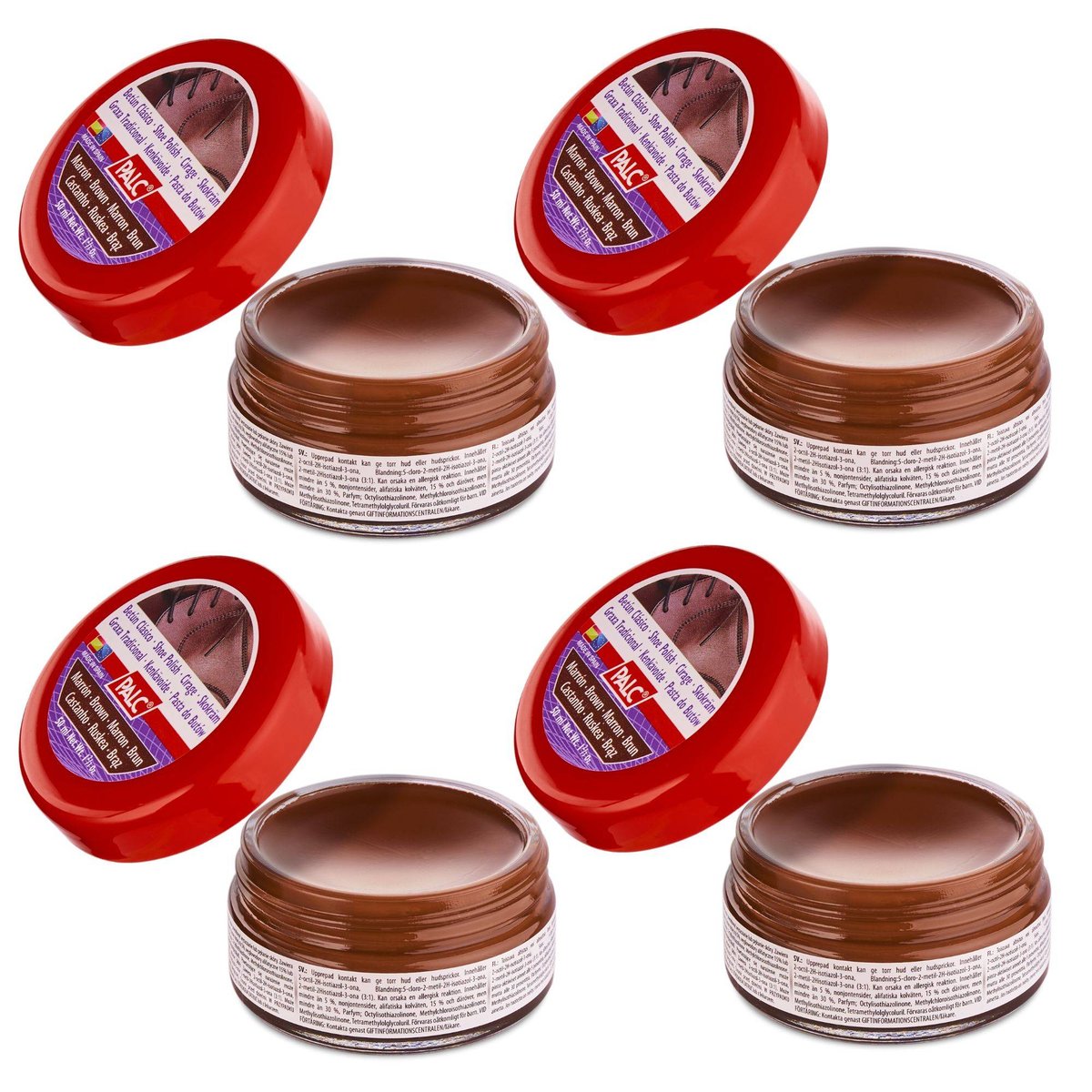 4x PALC KLASYCZNA PASTA PUSZKA SZKŁO 50ML ŚR. BRĄZ