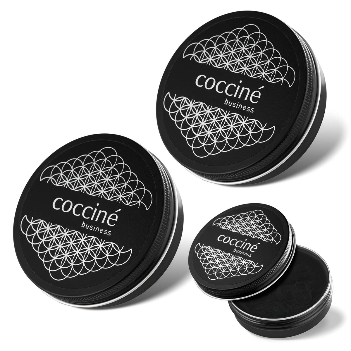 2x COCCINE BUSINESS SHOE WAX BLACK 100 ml