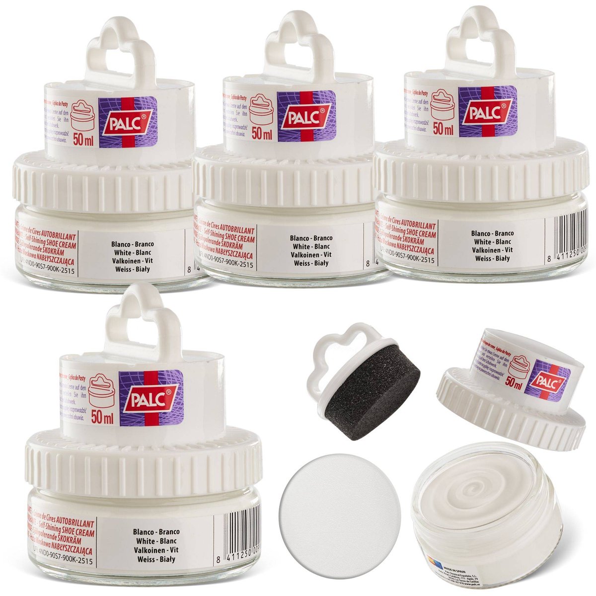 4x PALC PASTA W KREMIE 2W1 Z APLIKATOREM 50ML BIAŁY