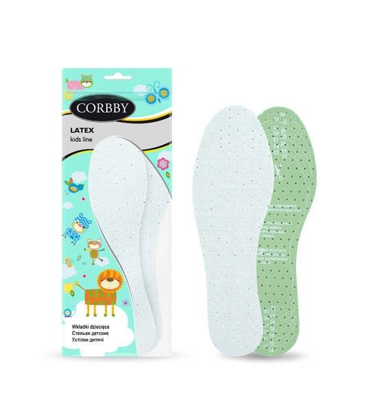 CORBBY WKŁADKI DO BUTÓW LATEX KIDS ZAPACH SOSNY 1222C UNIWERSAL