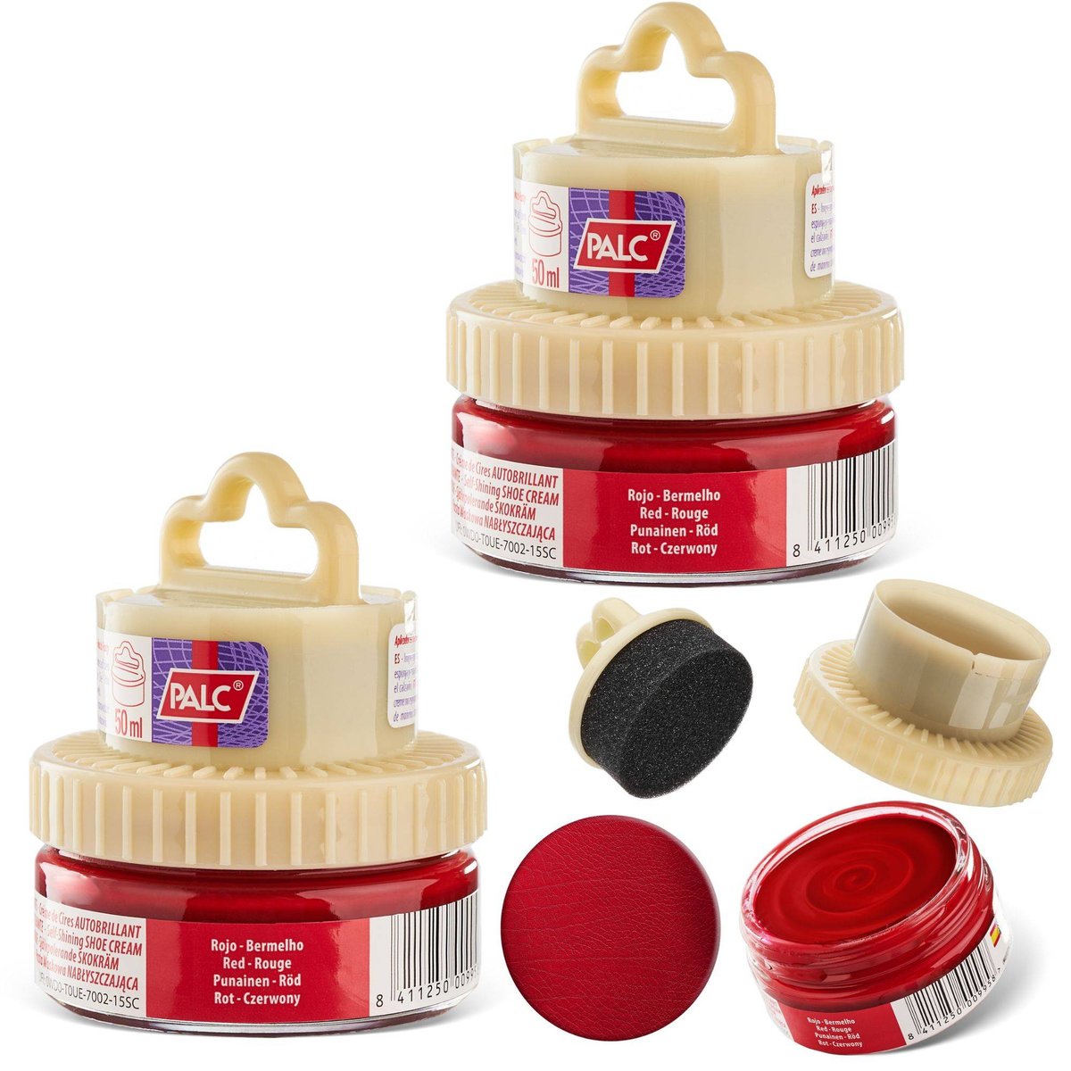 2x PALC PASTA W KREMIE 2W1 Z APLIKATOREM 50ML CZERWONY