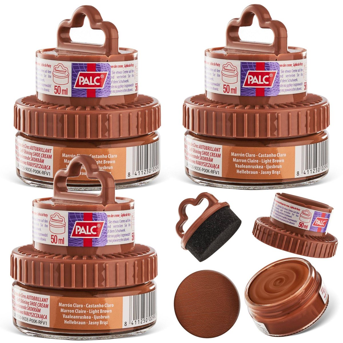 3x PALC PASTA W KREMIE 2W1 Z APLIKATOREM 50ML JASNY BRĄZ