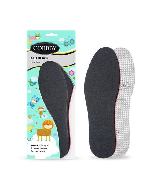 CORBBY ALU BLACK WKŁADKI DO BUTÓW DZIECIĘCE 1273C r. 22-35